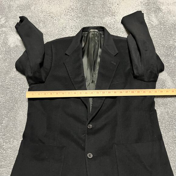 Banana Republic Made In Italy Blazer Jacket Mens 44R Black Wool Cashmere - Picture 8 of 11